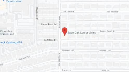 Map of the neighborhood around Silver Leaf Assisted Living at Forest Bend