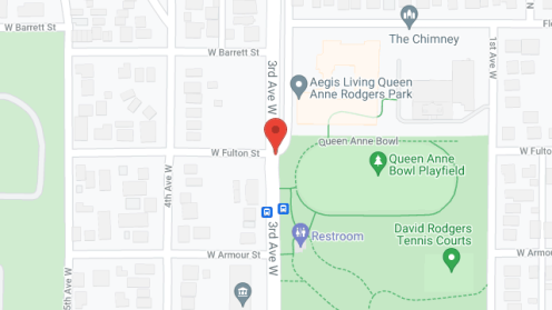 Map of the neighborhood around Aegis Rodgers Park Queen Anne