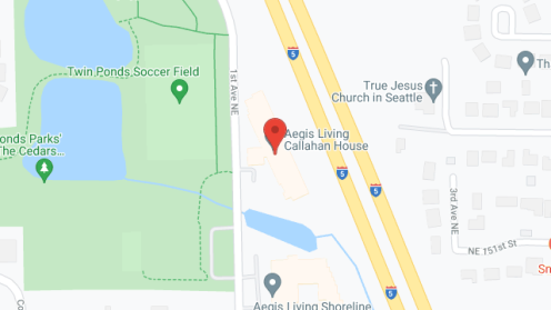 Map of the neighborhood around Aegis at Callahan House