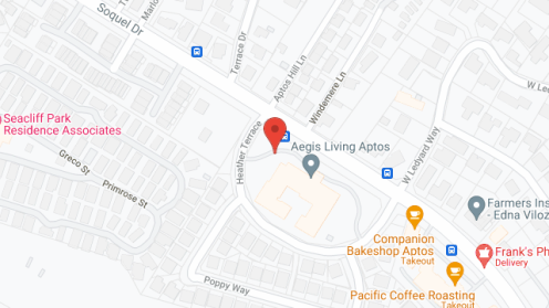 Map of the neighborhood around Aegis of Aptos
