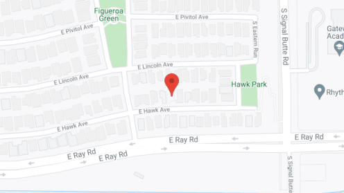 Map of the neighborhood around Twilight Haven - Mesa