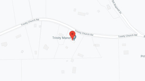 Map of the neighborhood around Trinity Manor