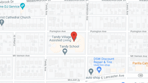 Map of the neighborhood around Tandy Village