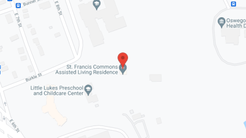 Map of the neighborhood around St. Francis Commons