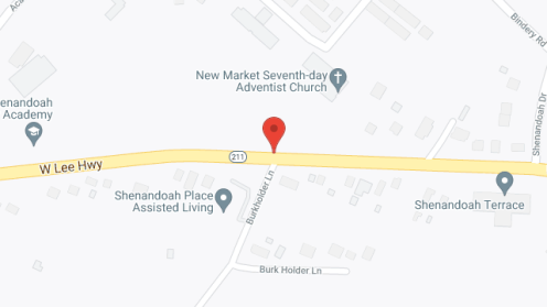 Map of the neighborhood around Shenandoah Place