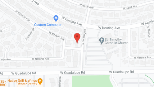 Map of the neighborhood around Zoe's Assisted Living Home