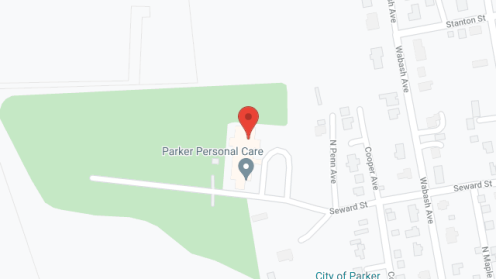 Map of the neighborhood around Parker Personal Care Facility