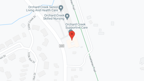 Map of the neighborhood around Orchard Creek Supportive Care