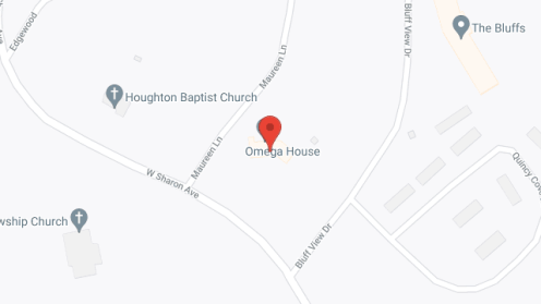 Map of the neighborhood around Omega House