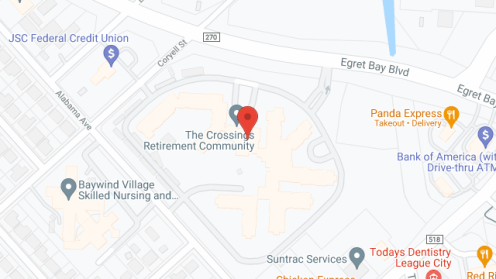Map of the neighborhood around Mrc The Crossings