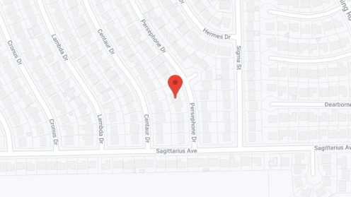 Map of the neighborhood around Los Anos Dorados