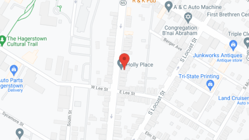 Map of the neighborhood around Holly Place