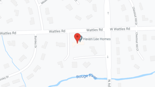 Map of the neighborhood around Haven Lee Homes