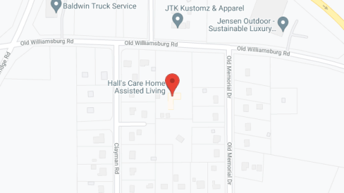 Map of the neighborhood around Hall's Care Homes LLC