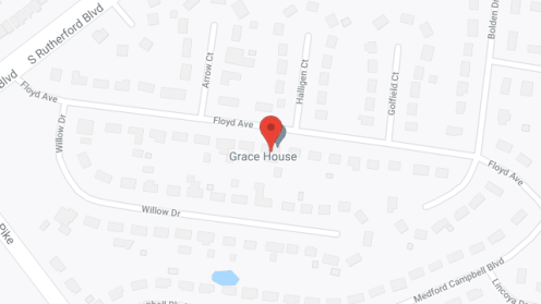Map of the neighborhood around Grace House