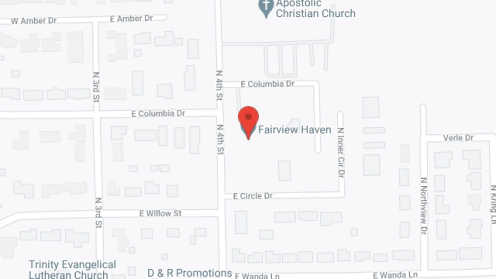 Map of the neighborhood around Fairview Assisted Living