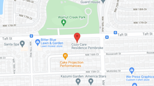 Map of the neighborhood around Cozy Care Residence Of Pembroke Pines LLC