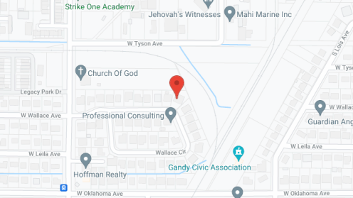 Map of the neighborhood around Consuelo's ALF II