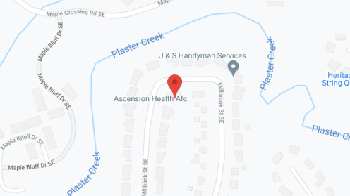 Map of the neighborhood around Ascension Health Afc