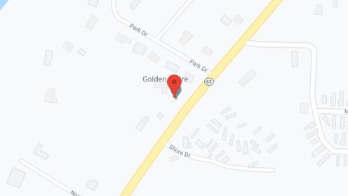 Map of the neighborhood around Golden Shore