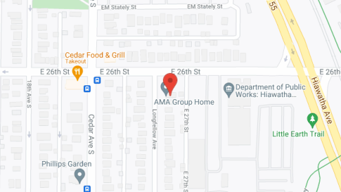 Map of the neighborhood around AMA Group Home