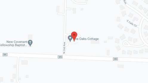 Map of the neighborhood around The Oaks Cottage