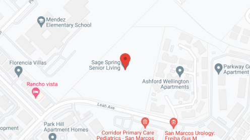 Map of the neighborhood around Sage Springs