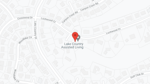 Map of the neighborhood around Lake Country Assisted Living