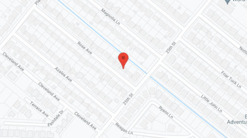 Map of the neighborhood around Forever Young Home I