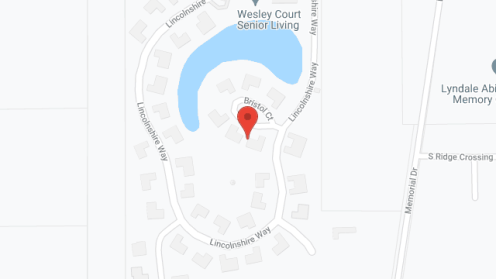 Map of the neighborhood around Wesley Court