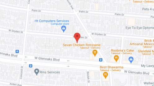 Map of the neighborhood around Dryden Gardens