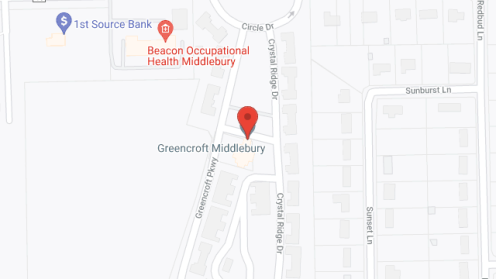 Map of the neighborhood around Greencroft Middlebury