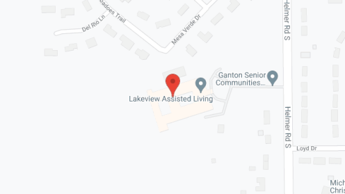 Map of the neighborhood around Lakeview Assisted Living