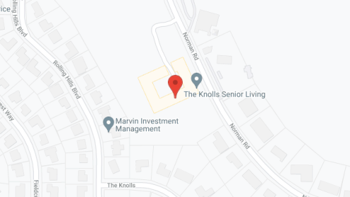 Map of the neighborhood around The Knolls