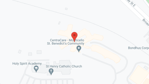 Map of the neighborhood around Benedict Village