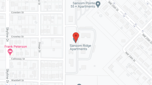 Map of the neighborhood around Sansom Pointe