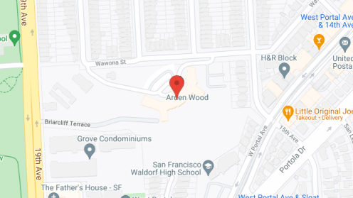 Map of the neighborhood around Arden Wood