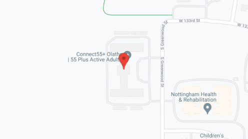 Map of the neighborhood around Connect55 Plus Olathe