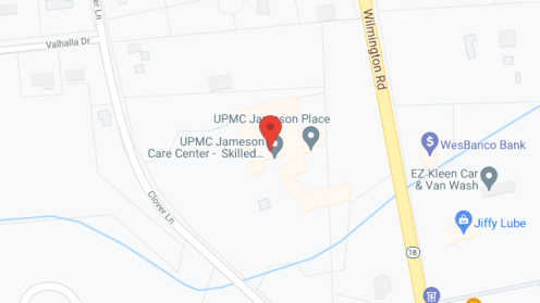 Map of the neighborhood around Jameson Place- UPMC