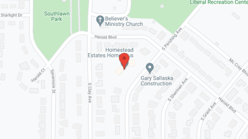 Map of the neighborhood around Homestead Estates Home Plus