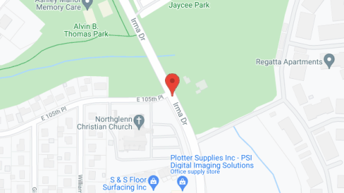 Map of the neighborhood around Ashley Manor - Irma