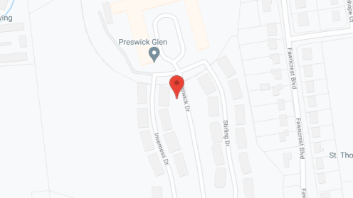 Map of the neighborhood around Preswick Glen