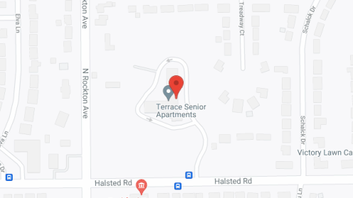 Map of the neighborhood around Terrace Senior Apartments