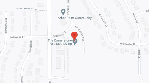 Map of the neighborhood around The Cornerstone