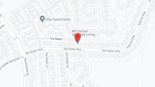 Map of the neighborhood around Mount Carmel Assisted Living
