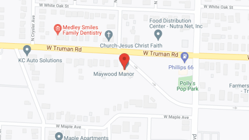 Map of the neighborhood around Maywood Manor