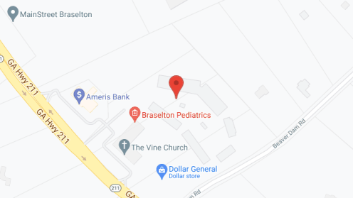 Map of the neighborhood around MainStreet Braselton