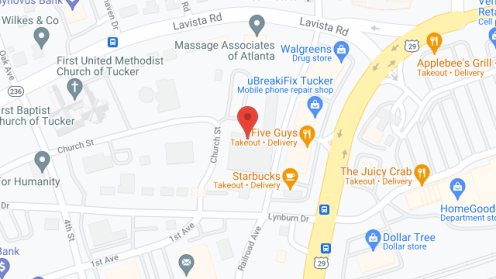 Map of the neighborhood around HearthSide Club at Tucker