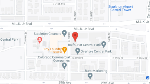 Map of the neighborhood around Overture Stapleton Apartments