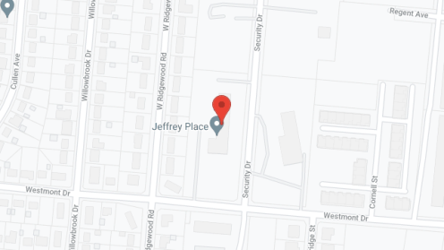 Map of the neighborhood around Jeffrey Place Apartments